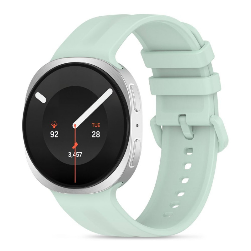 Tech-Protect Silicone Evo bracelete para Samsung Galaxy Watch 8 / 9 / Classic 40 / 44 / 46 mm, creme de menta