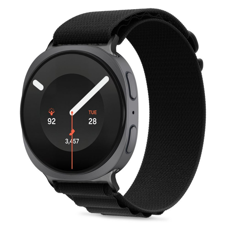 Tech-Protect Nylon Pro bracelete para Samsung Galaxy Watch 8 / 9 / Classic 40 / 44 / 46 mm, preta
