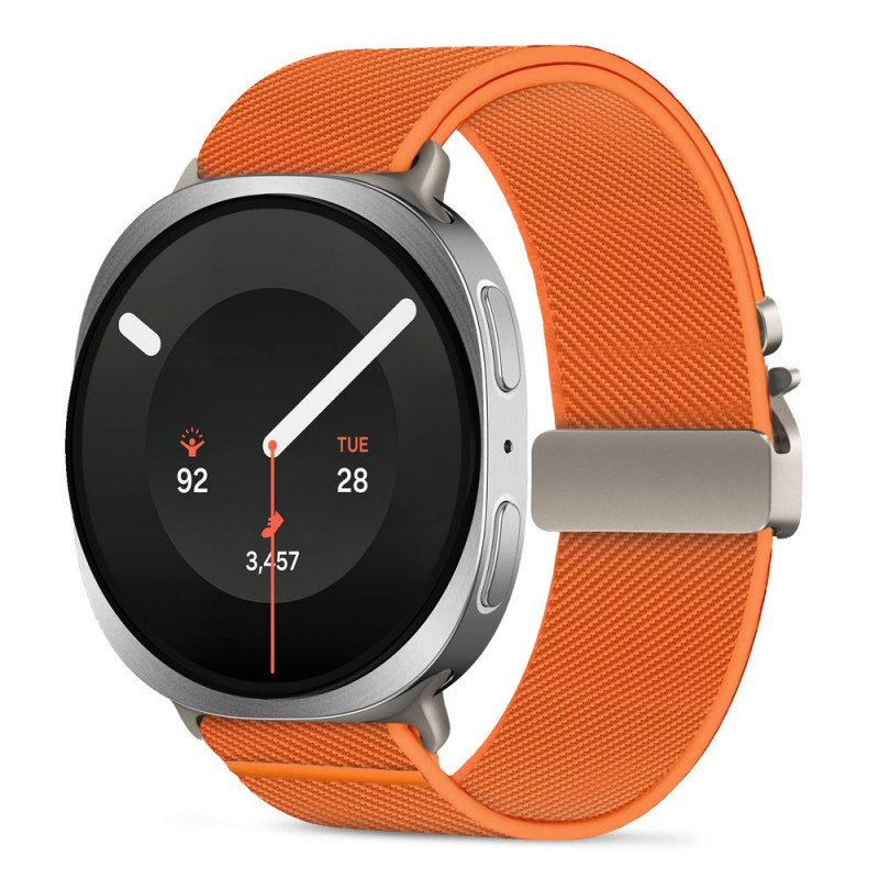 Tech-Protect Nylon Clasp bracelete para relógio para Samsung Galaxy Watch 8 / 9 / Classic 40 / 44 / 46 mm, laranja