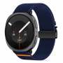 Tech-Protect Nylon Clasp bracelete para relógio para Samsung Galaxy Watch 8 / 9 / Classic 40 / 44 / 46 mm, azul-marinho
