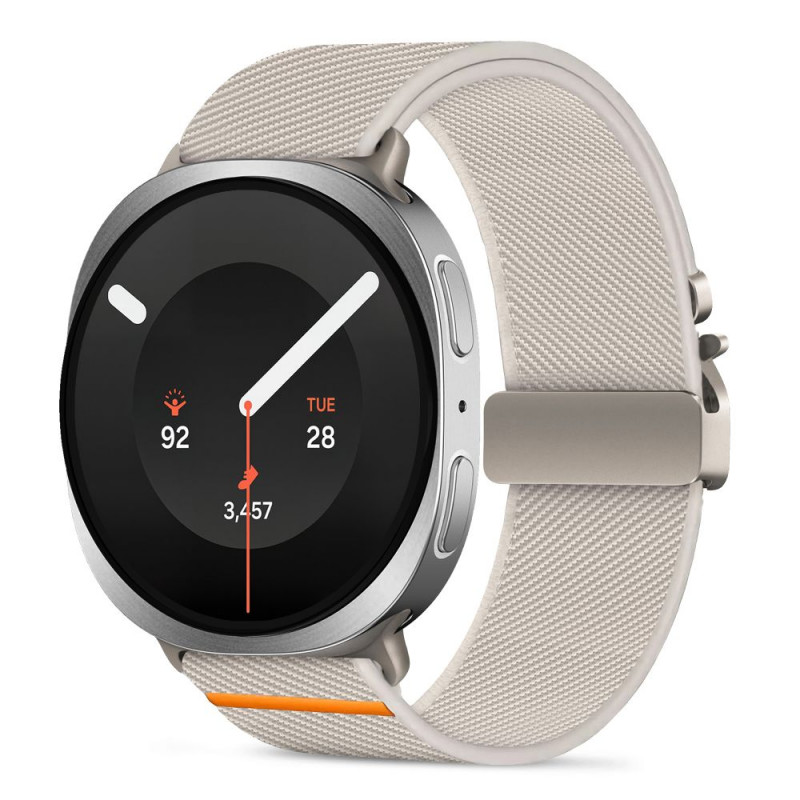 Tech-Protect Nylon Clasp bracelete para relógio para Samsung Galaxy Watch 8 / 9 / Classic 40 / 44 / 46 mm, Starlight