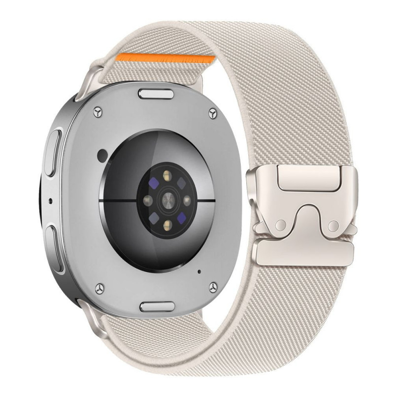 Tech-Protect Nylon Clasp bracelete para relógio para Samsung Galaxy Watch 8 / 9 / Classic 40 / 44 / 46 mm, Starlight