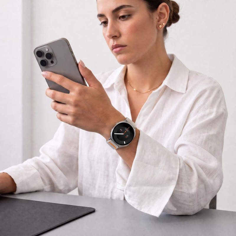 Tech-Protect Nylon Clasp bracelete para relógio para Samsung Galaxy Watch 8 / 9 / Classic 40 / 44 / 46 mm, Starlight