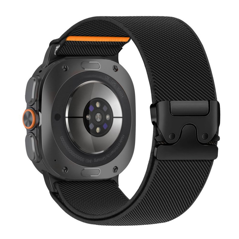 Tech-Protect Nylon Clasp bracelete para relógio para Samsung Galaxy Watch Ultra 1 / 2 2024-2026 47 mm, preta