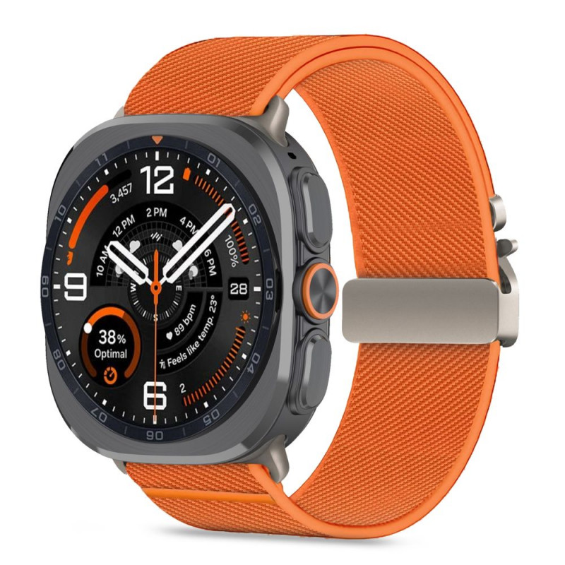 Tech-Protect Nylon Clasp bracelete para relógio para Samsung Galaxy Watch Ultra 1 / 2 2024-2026 47 mm, laranja