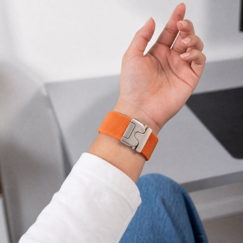 Tech-Protect Nylon Clasp bracelete para relógio para Samsung Galaxy Watch Ultra 1 / 2 2024-2026 47 mm, laranja