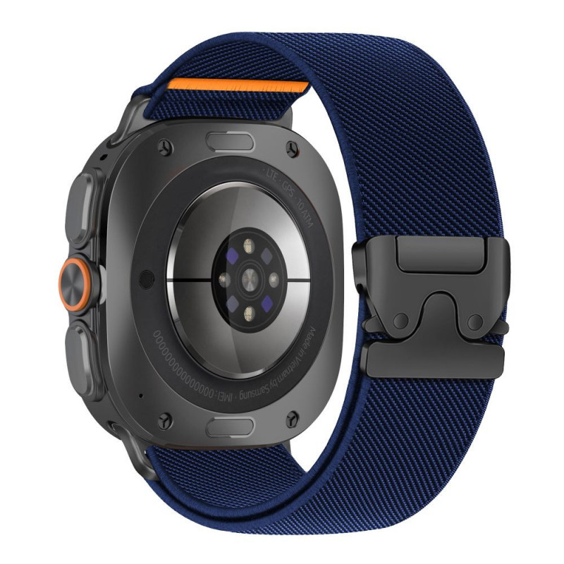 Tech-Protect Nylon Clasp bracelete para relógio para Samsung Galaxy Watch Ultra 1 / 2 2024-2026 47 mm, azul-marinho