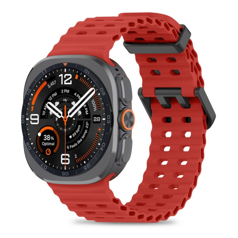 Tech-Protect Iconband Pro bracelete para relógio para Samsung Galaxy Watch Ultra 1 / 2 2024-2026 47 mm, vermelha carmesim