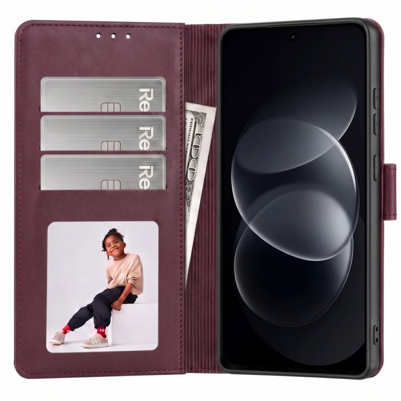 Tech-Protect Wallet capa carteira para Xiaomi Redmi Note 17 Pro 5G, bordô