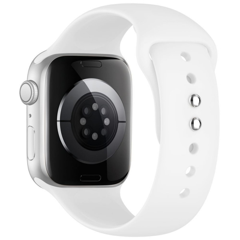Tech-Protect Silicone bracelete para Apple Watch 8/9/10/11/12/SE 40/41/42 mm, branca