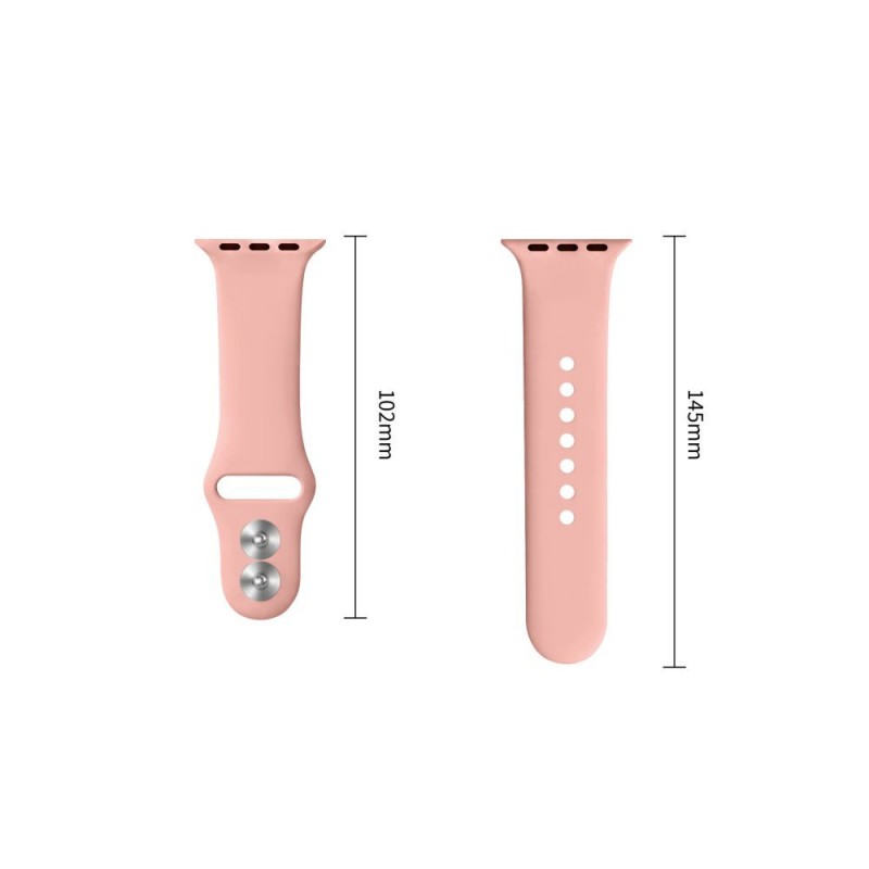 Tech-Protect Silicone bracelete para Apple Watch 8/9/10/11/12/SE/Ultra 44/45/46/49 mm, rosa antigo