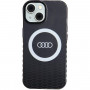 Capa Audi IML Big Logo MagSafe para iPhone 15 / 14 / 13, preta (AUDI000075)