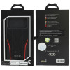 Capa Audi R8 Genuine Leather MagSafe em pele genuína para iPhone 18 Pro Max / 17 Pro Max, preta e vermelha (AUDI000240)
