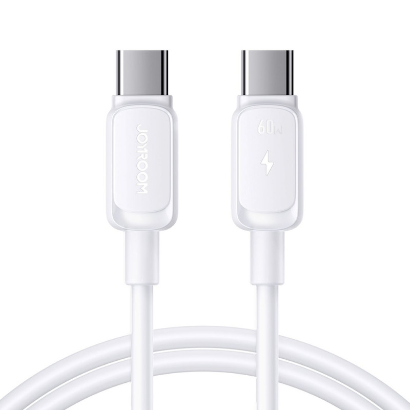 Cabo Joyroom S-A14 Multi-Color Series USB-C - USB-C, 60 W, 480 Mbps, 1,2 m, branco (S-CC100A141W)