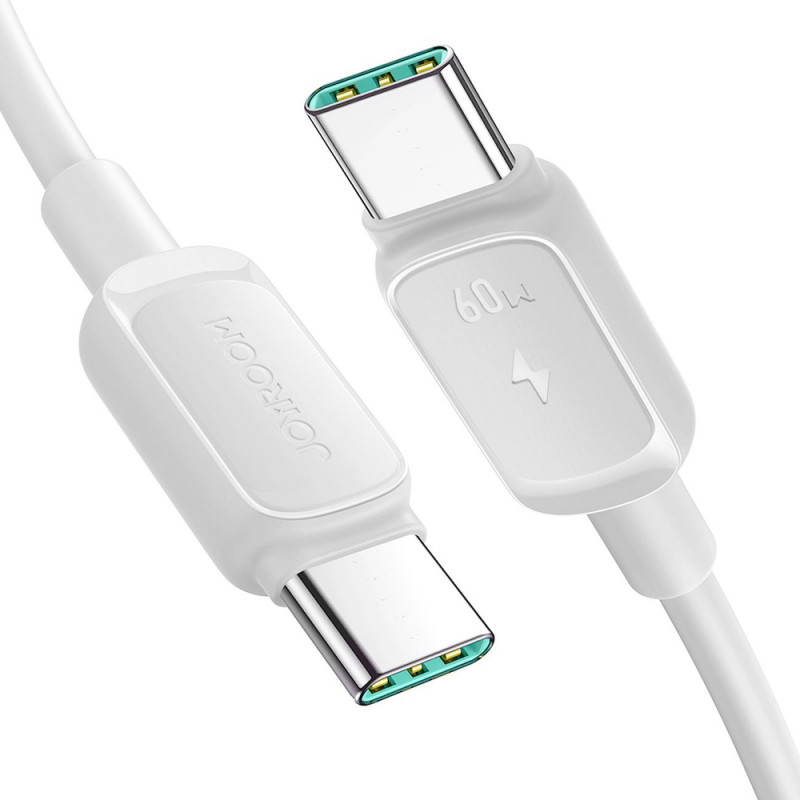 Cabo Joyroom S-A14 Multi-Color Series USB-C - USB-C, 60 W, 480 Mbps, 1,2 m, branco (S-CC100A141W)