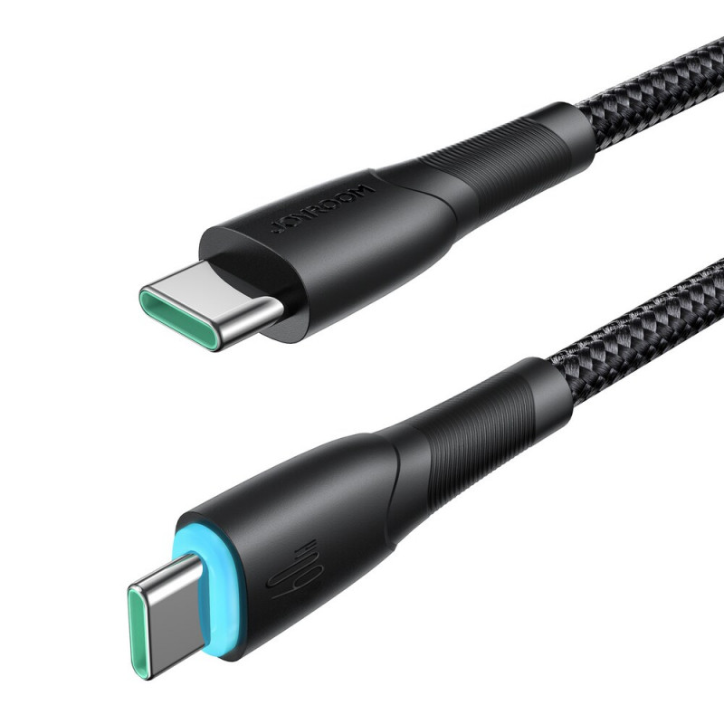 Joyroom Starry Series SA32-CC3 cabo USB-C - USB-C, 60 W, 480 Mbps, 1 m, preto