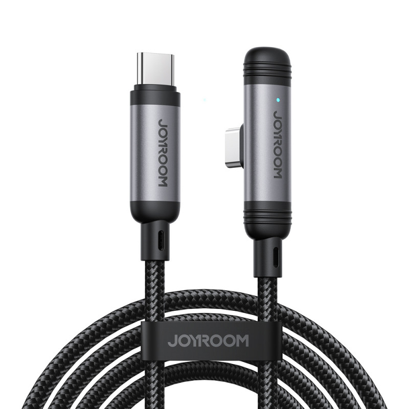 Joyroom EnjoyX Series S-A56 cabo USB-C - USB-C a 90°, 60 W, 480 Mbps, 1,2 m, preto