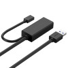Cabo de extensão UGREEN US175 USB 3.0 com porta de alimentação micro USB, 5 m, preto