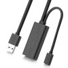 Cabo de extensão UGREEN US175 USB 3.0 com porta de alimentação micro USB, 5 m, preto