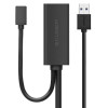 Cabo de extensão UGREEN US175 USB 3.0 com porta de alimentação micro USB, 5 m, preto