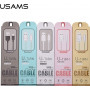 Cabo USAMS US-SJ098 U-Turn de Micro USB para USB, 2 A, 1 m, preto