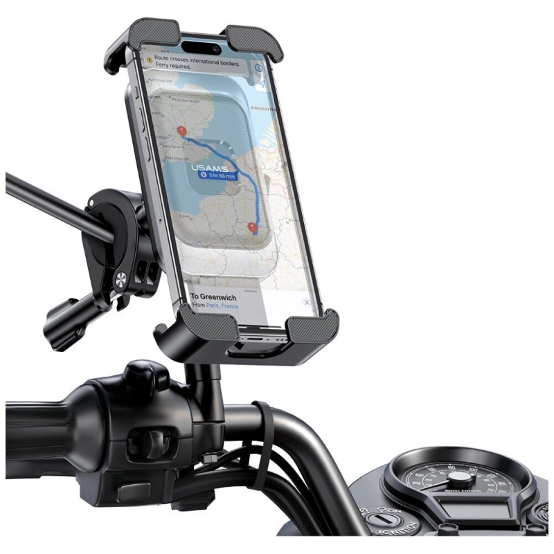 Suporte de telemóvel para bicicleta USAMS ZJ082, preto