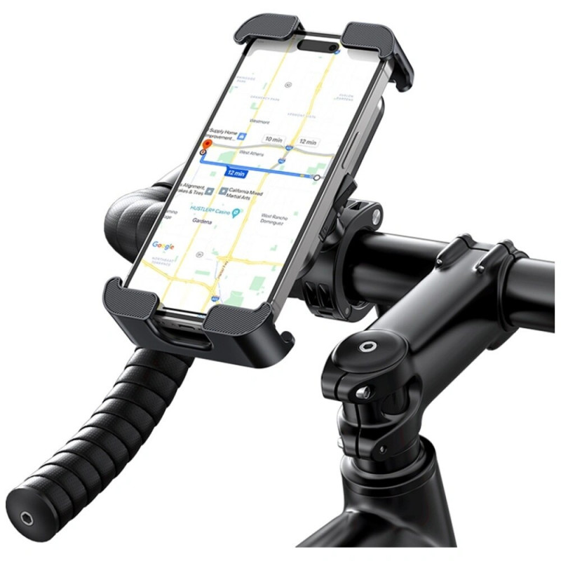 Suporte de telemóvel para bicicleta USAMS ZJ082, preto