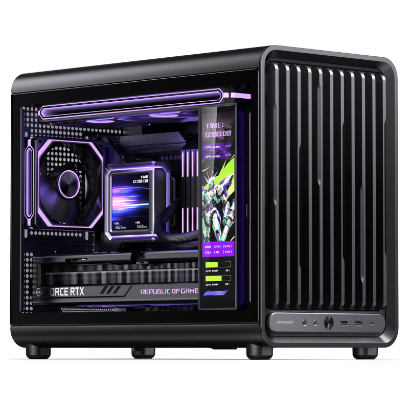 Jonsbo D33 STD caixa de PC, caixa mini, mATX, vidro temperado, preta (D33 STD BLACK)