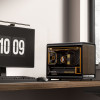 Jonsbo D33 Wood caixa de PC, Micro-ATX, mATX, vidro temperado, preta, madeira