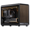 Jonsbo D33 Wood caixa de PC, Micro-ATX, mATX, vidro temperado, preta, madeira