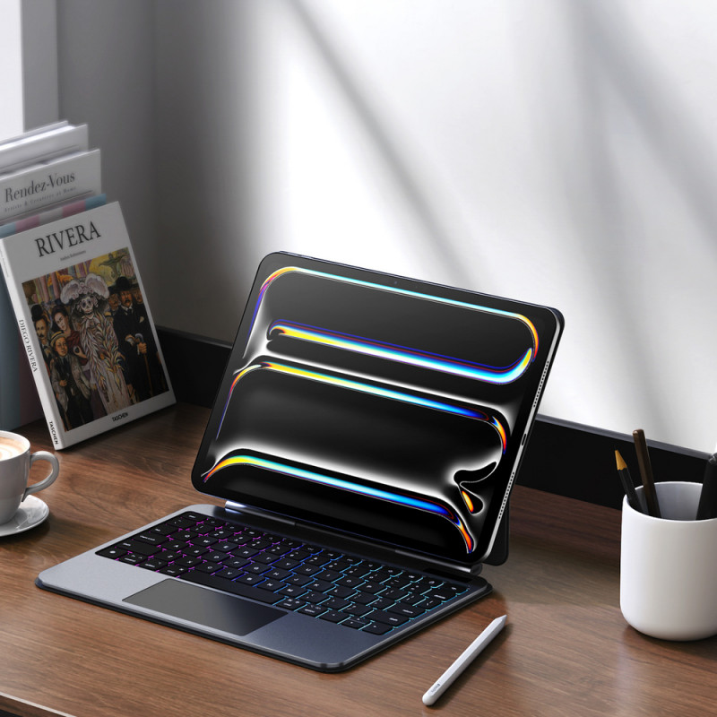 Dux Ducis capa com teclado da série MK para iPad Pro 11″ (2024), preta