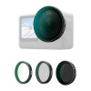 Telesin conjunto de filtros CPL/VND8/UV para DJI Osmo Action 6 (3 un.)
