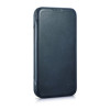 iCarer CE Oil Wax Premium Leather Folio Case capa tipo livro magnética para iPhone 14 Plus, MagSafe, azul (AKI14220707-BU)
