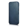 iCarer CE Oil Wax Premium Leather Folio Case capa tipo livro magnética para iPhone 14 Plus, MagSafe, azul (AKI14220707-BU)