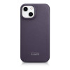 iCarer CE Premium Leather Folio Case capa tipo livro magnética para iPhone 14 Plus, MagSafe, roxa escura (WMI14220715-DP)
