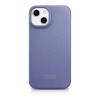 iCarer CE Premium Leather Folio Case capa tipo livro de pele para Apple iPhone 14 Plus / 15 Plus, MagSafe, roxa clara (ICR413)