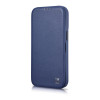 iCarer CE Premium Leather Folio Case capa tipo livro magnética para iPhone 14 Plus, MagSafe, azul (WMI14220715-BU)