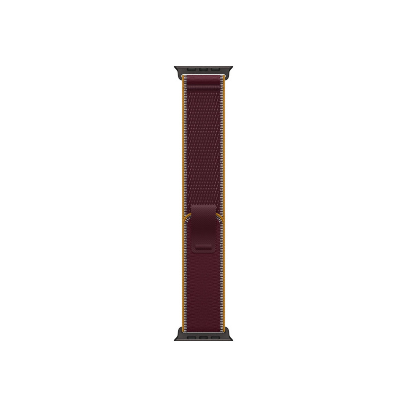 Apple Trail Loop bracelete para smartwatch 49 mm, bordeaux, M/L, acabamento em titânio preto, MKA94ZM/A