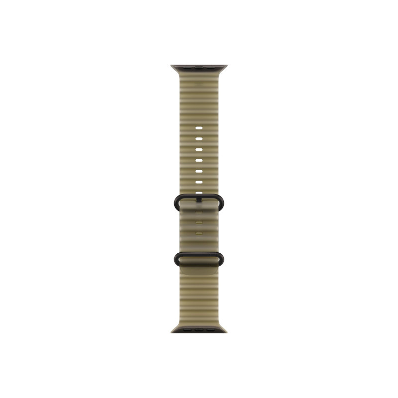 Apple Ocean Band bracelete para smartwatch 49 mm, verde alga translúcido, acabamento em titânio preto, MKAV4ZM/A