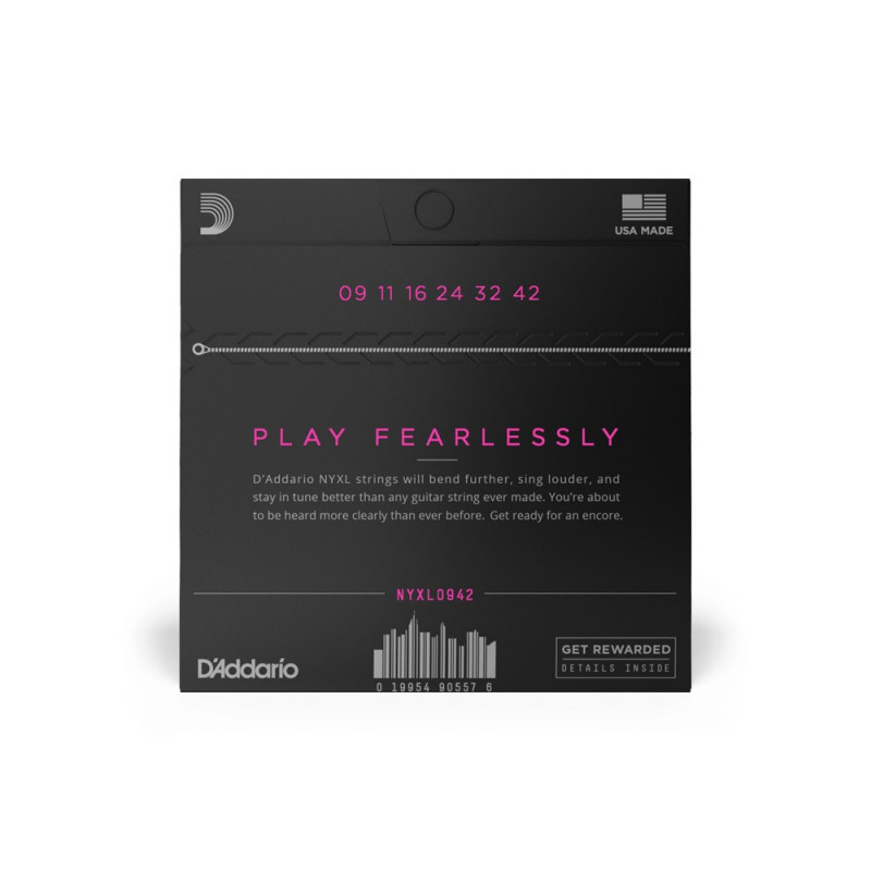 D'Addario NYXL0942 cordas para guitarra elétrica, 09–42