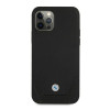BMW BMHCP12LRSWPK Perforate capa rígida de pele para Apple iPhone 12 Pro Max, preta