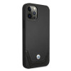 BMW BMHCP12LRSWPK Perforate capa rígida de pele para Apple iPhone 12 Pro Max, preta