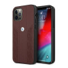 BMW BMHCP12LRSPPR Curve Perforate capa rígida de pele para Apple iPhone 12 Pro Max, vermelha