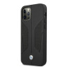 BMW BMHCP12LRSCSK Perforate Sides capa rígida de pele para Apple iPhone 12 Pro Max, preta