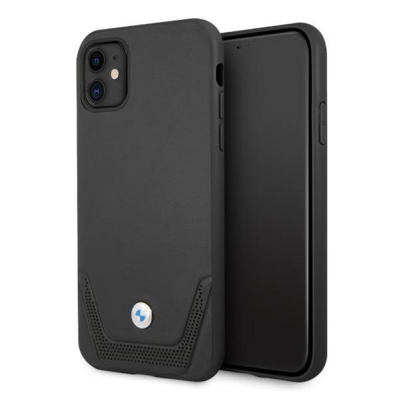 Capa rígida BMW BMHCN61RSWPK Leather Perforate para Apple iPhone 11, preta