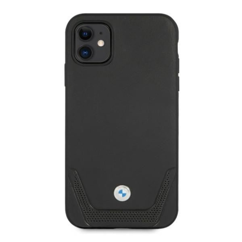 Capa rígida BMW BMHCN61RSWPK Leather Perforate para Apple iPhone 11, preta