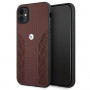 Capa rígida BMW BMHCN61RSPPR Leather Curve Perforate para Apple iPhone 11, vermelha