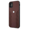 Capa rígida BMW BMHCN61RSPPR Leather Curve Perforate para Apple iPhone 11, vermelha