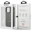 Guess GUHCP13LPSATLG capa rígida para Apple iPhone 13 Pro, Saffiano Triangle Logo, prateada