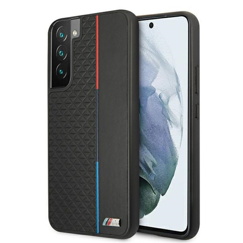 BMW BMHCS22MTRTBK capa rígida para Samsung Galaxy S22+, M Collection Triangles, preta